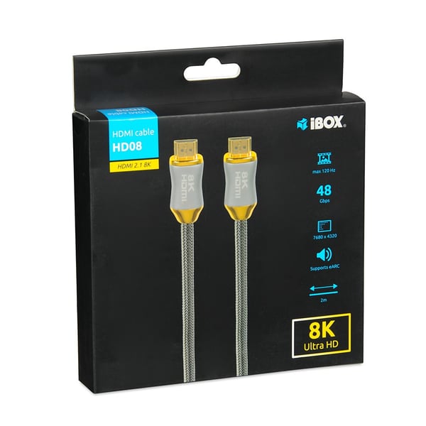HDMI-kabel I-BOX HD08 HDMI 2.1 8K. 2M