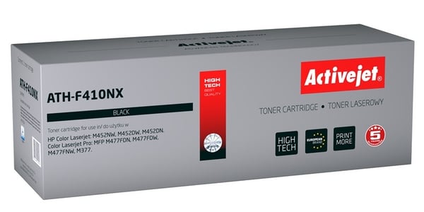 Activejet ATH-F410NX toner (erstatning for HP 410X CF410X; Supreme; 6.500 sider; sort)