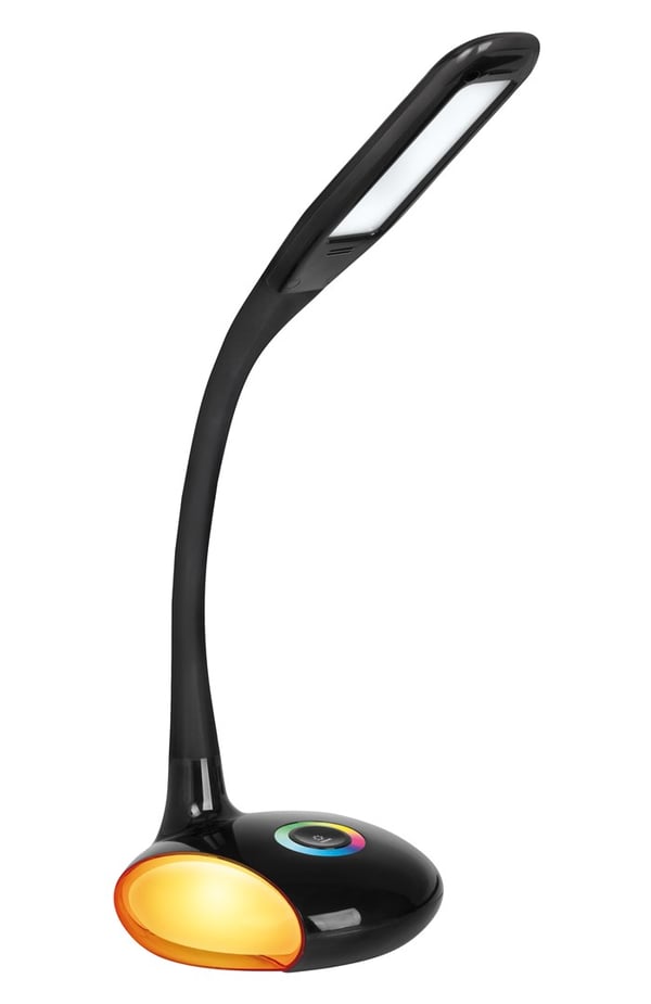 Activejet LED skrivebordslampe VENUS BLACK med RGB-sokkel