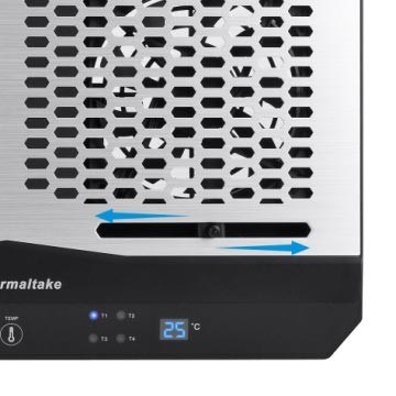 Thermaltake CL-N002-PL12BL-A kylplatta för bärbar dator, 1300 RPM, aluminium. Svart.