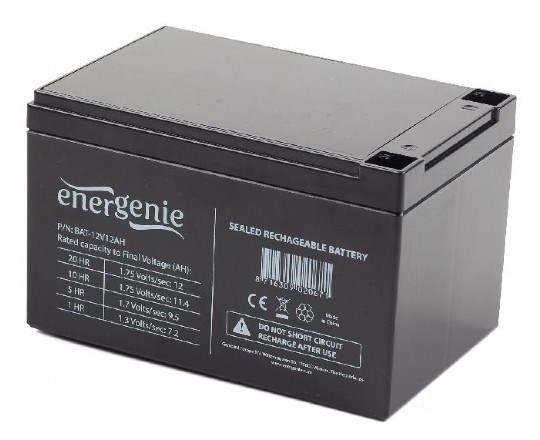 Gembird BAT-12V12AH UPS-batteri Forseglet blysyre (VRLA) 12 V 12 Ah Gembird BAT-12V12AH UPS-batteri Forseglet blysyre (VRLA) 12 V 12 Ah