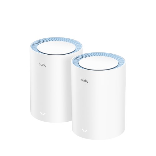 Cudy M1200 2-pack Dubbelband (2,4 GHz / 5 GHz) Wi-Fi 5 (802.11ac) Vit 1 Intern