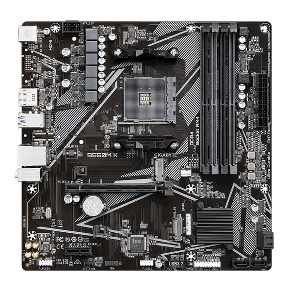 Gigabyte B550M K 1.0 moderkort AMD B550 Socket AM4 micro ATX