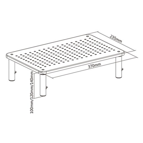 Gembird MS-TABLE-01 näytön teline/jalusta musta pöytä