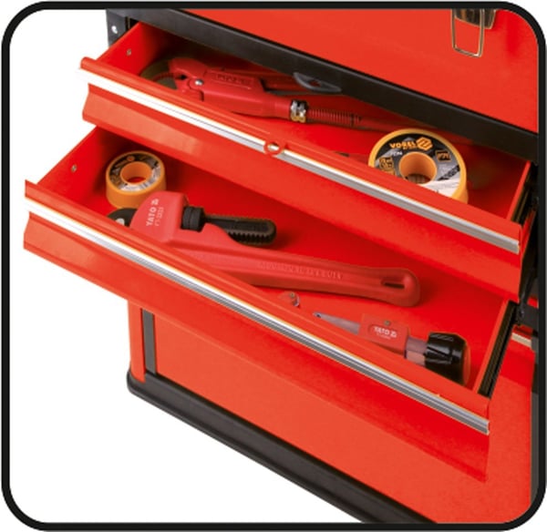 Yato YT-09107 værktøjskasse/smådele Metal Sort, Rød