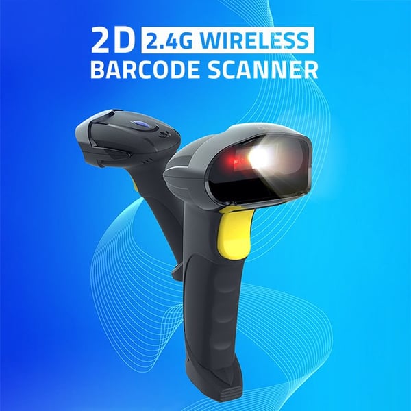 Qoltec 50856 Trådlös streckkodsläsare 1D 2D | 2,4 GHz