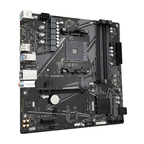 Gigabyte B550M K 1.0 moderkort AMD B550 Socket AM4 micro ATX