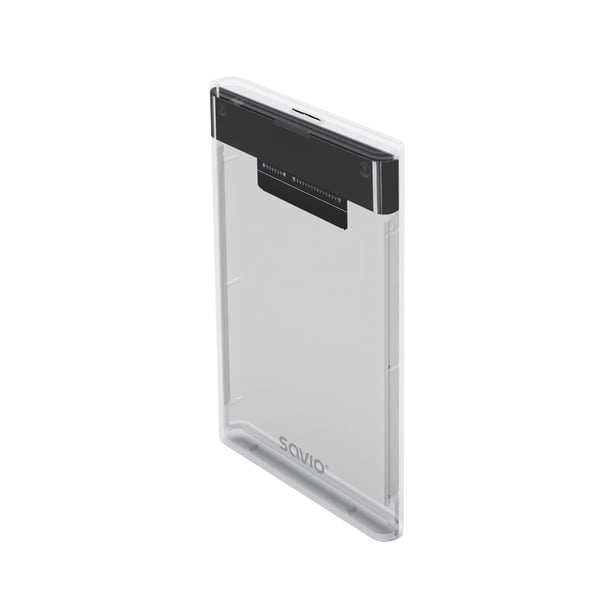 Savio 2,5" ekstern HDD/SSD-kabinet. USB 3.0. Transparent. AK-66