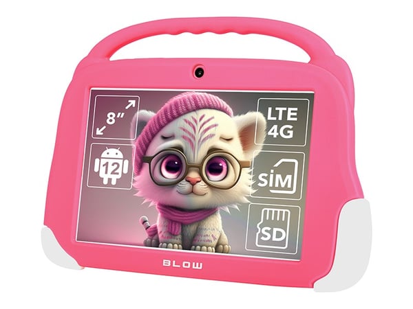KidsTAB8 4G BLOW 4/64GB lyserød tablet + etui