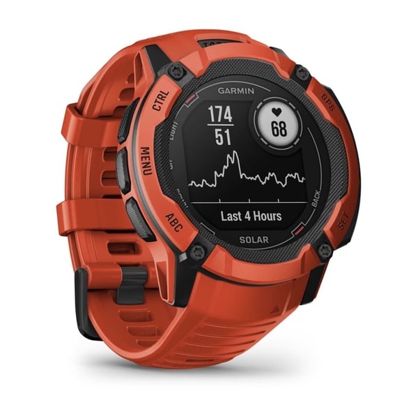 Garmin Instinct 2X Solar 2,79 cm (1,1") MIP 50 mm Digitaalinen 176 x 176 pikseliä Kosketusnäyttö Punainen GPS (satelliitti)
