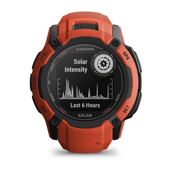 Garmin Instinct 2X Solar 2,79 cm (1,1") MIP 50 mm Digitaalinen 176 x 176 pikseliä Kosketusnäyttö Punainen GPS (satelliitti)