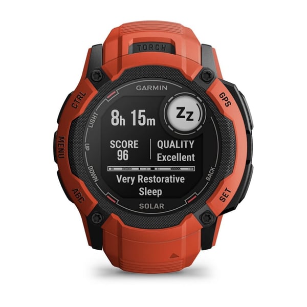 Garmin Instinct 2X Solar 2,79 cm (1,1") MIP 50 mm Digitaalinen 176 x 176 pikseliä Kosketusnäyttö Punainen GPS (satelliitti)