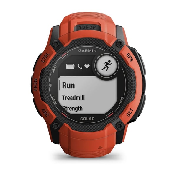 Garmin Instinct 2X Solar 2,79 cm (1,1") MIP 50 mm Digitaalinen 176 x 176 pikseliä Kosketusnäyttö Punainen GPS (satelliitti)