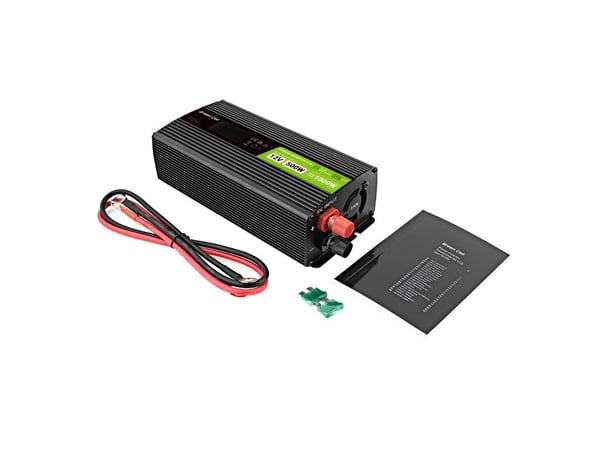 Green Cell PowerInverter LCD 12V 500W/10000W autoinvertteri näytöllä - puhdas siniaalto