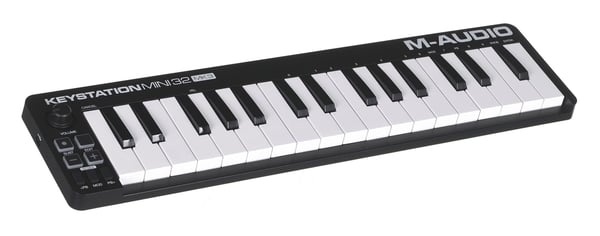 M-AUDIO Keystation Mini 32 MK3 MIDI-keyboard 32 tangenter USB Sort. Hvid