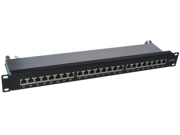 Alantec PK040 Patchpanel STP cat.6A 24 portar LSA 1U 19"