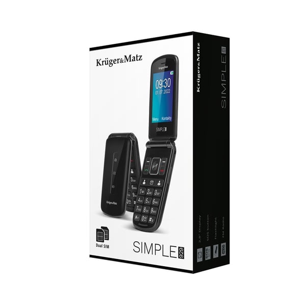 MaxCKruger & Matz Telefon til seniorer KM0929 7,11 cm (2,8") 108,5 g Sort