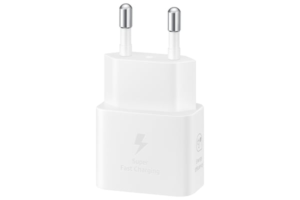 Samsung EP-T2510 älypuhelin, valkoinen, AC. USB-pikalataus sisätiloihin.
