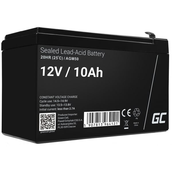 Green Cell AGM50 UPS-batteri VRLA AGM 12 V 10 Ah