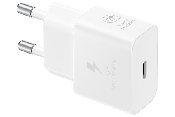 Samsung EP-T2510 älypuhelin, valkoinen, AC. USB-pikalataus sisätiloihin.