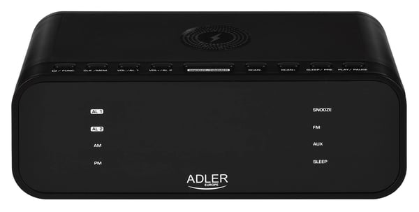 ADLER AD 1192b radioväckarklocka svart