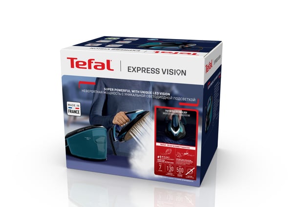 Tefal Express Vision SV8151 2800 W 1,8 L Durilium AirGlide Autoclean -pohja Sininen, Musta