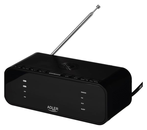 ADLER AD 1192b radioväckarklocka svart