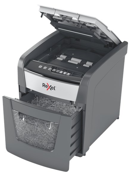 Rexel Optimum AutoFeed+ 50X paperisilppuri Ristisilppuri 55 dB 22 cm Musta. Harmaa