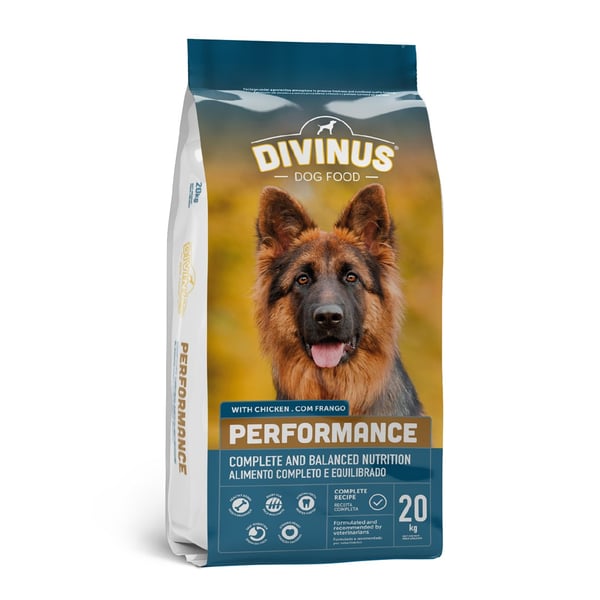 DIVINUS Performance saksanpaimenkoirille - kuiva koiranruoka - 20 kg