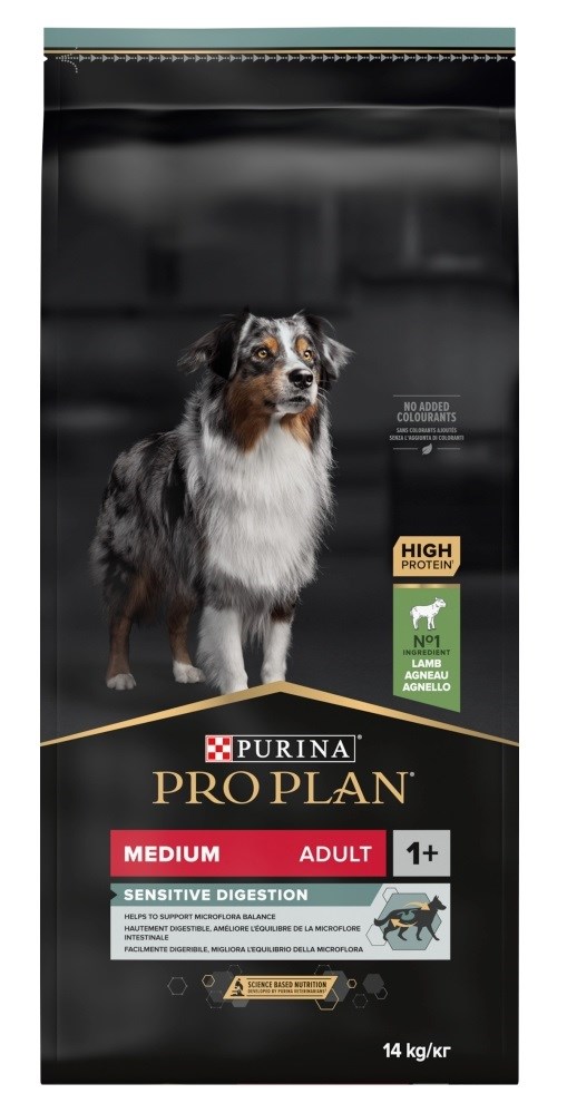 Purina Medium Adult Sensitive Digestion med OPTIDIGEST 14 kg Lamm