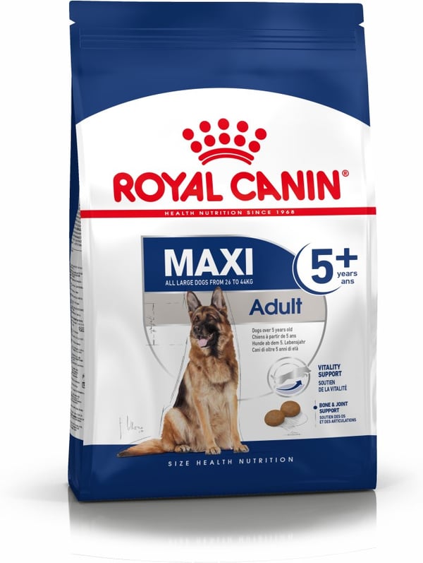 Royal Canin Maxi Adult 5+ Torrfoder för hundar Fjäderfä. Ris 15 kg