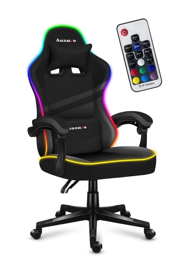 Huzaro Force 4.4 RGB Sort Gamingstol Huzaro Force 4.4 RGB Sort Gamingstol