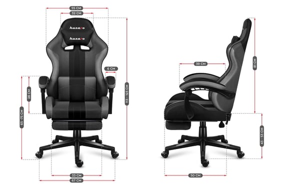 HUZARO FORCE 4.7 GRÅ MESH GAMINGSTOL