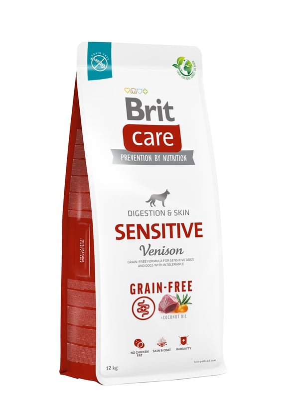 Tørfoder til hunde med fødevareintolerancer BRIT Care Dog Grain-Free Sensitive Venison 12 kg