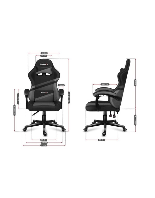 Huzaro Force 4.4 vit nätgamingstol