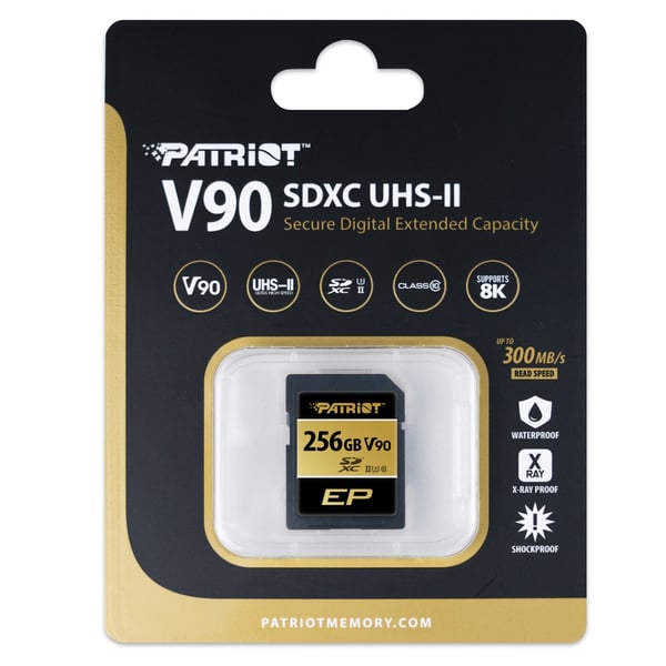 Patriot SDXC 256GB EP V90 300/260 MB/s UHS-II U3 luokka 10