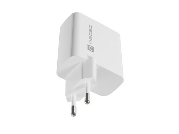 NATEC RIBERA GAN -LATURI 1x USB-A + 1x USB-C 65W VALKOINEN