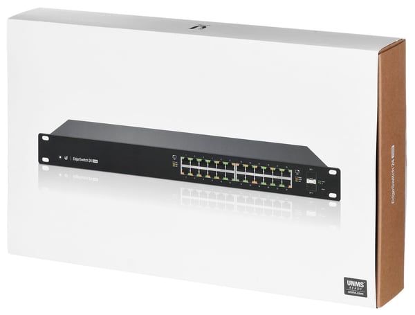 Ubiquiti ES-24-250W netværksswitch Administreret L2/L3 Gigabit Ethernet (10/100/1000) Power over Ethernet (PoE) 1U Sort