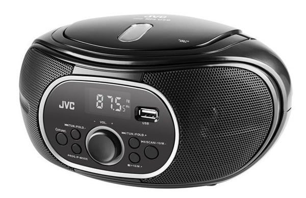 JVC RD-E221B Högtalare svart radiospelare JVC RD-E221B Högtalare svart radiospelare