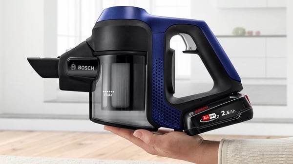 Bosch Serie 6 BBS611MAT varsi-imuri/sähköharja Akku Kuiva Pölypussiton 0,3 L Sininen 2,5 Ah