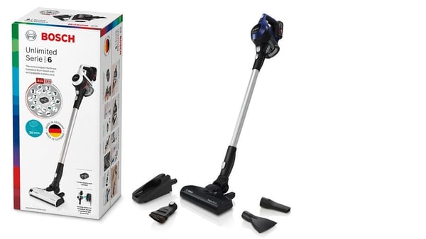 Bosch Serie 6 BBS611MAT varsi-imuri/sähköharja Akku Kuiva Pölypussiton 0,3 L Sininen 2,5 Ah