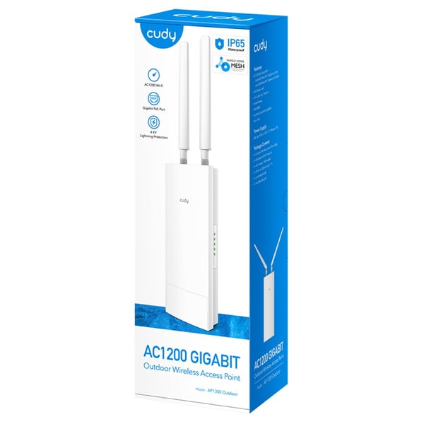 Cudy AP1300 Udendørs 867 Mbit/s Hvid Power over Ethernet (PoE)