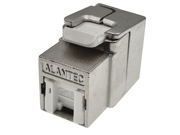Alantec MB004-1 RJ45 værktøjsfri STP cat.6 PoE+ keystone-modul ALANTEC Plus - Forbedret transmissionsydelse