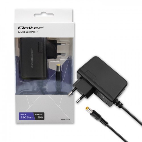Qoltec 51034 virtalähde/invertteri Sisäkäyttöön 19 W Musta