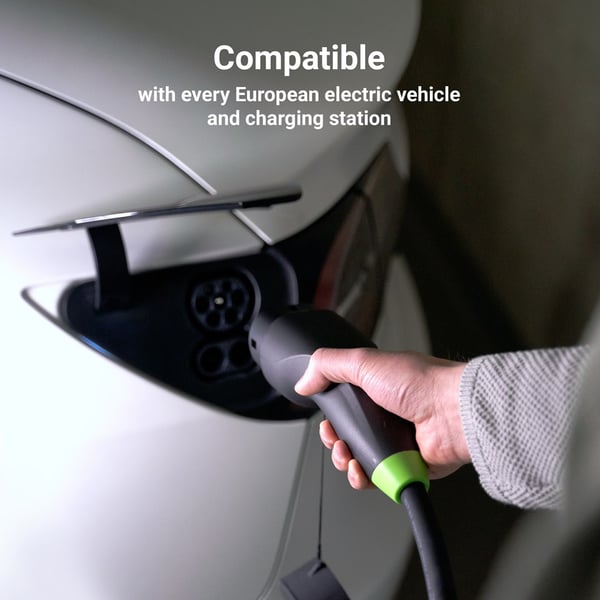 Green Cell EVKABGC03 laddningskabel för elfordon Svart Typ 2 3,5 m