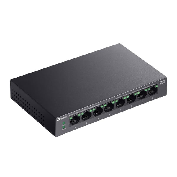 TP-Link LiteWave 8-ports Gigabit desktop-switch med 8-ports PoE+