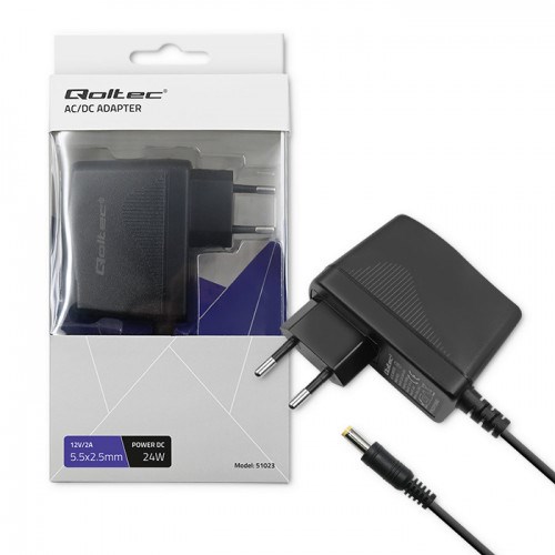 Qoltec 51023 virtalähde/invertteri Sisäkäyttöön 24 W Musta Qoltec 51023 virtalähde/invertteri Sisäkäyttöön 24 W Musta