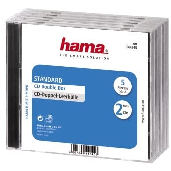 Hama CD-æske dobbelt 5-pak forseglet Hama CD-æske dobbelt 5-pak forseglet