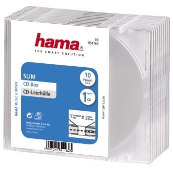 Hama CD Slim Box Transparent 10-pak Hama CD Slim Box Transparent 10-pak