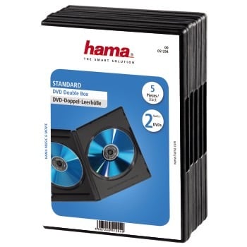 Hama DVD Dobbeltæske Sort 5-pak Hama DVD Dobbeltæske Sort 5-pak